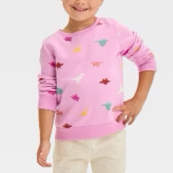 Cat & Jack - Girls' Fleece Pullover Sweatshirt Size 12 M - Picture 8 of 9